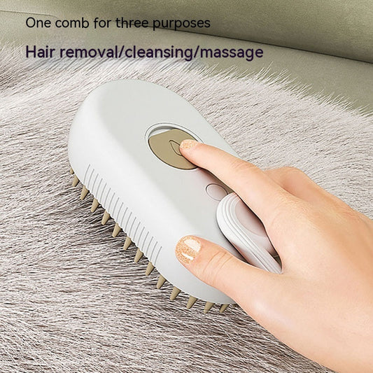 Pet Grooming Steam Brush - Gentle Steam Cleaning & Hair Removal for Dogs & Cats