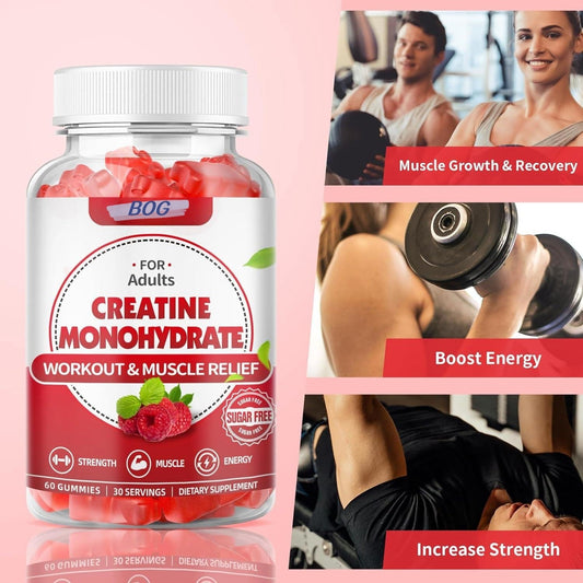 Creatine Monohydrate Gummies- Muscle Growth, Strength & Workout Recovery